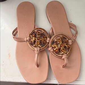 Authentic Tory Burch Jeweled Miller Sandals Size:8